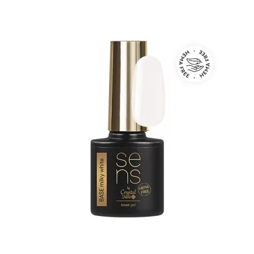 Crystal Nails SENS HEMA Free BASE gel - MILKY WHITE 4ml 118965