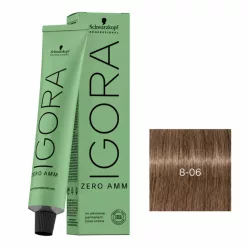 Igora Zero Amm ammóniamentes hajfesték 60 ml - 8-06