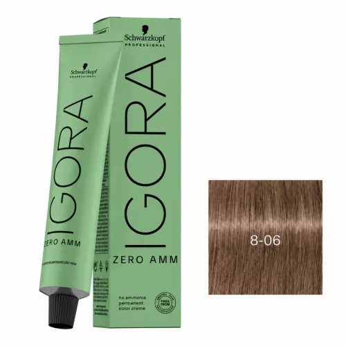 Igora Zero Amm ammóniamentes hajfesték 60 ml - 8-06