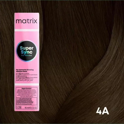 Matrix Super Sync ammóniamentes féltartós hajszínező 90ml  4A