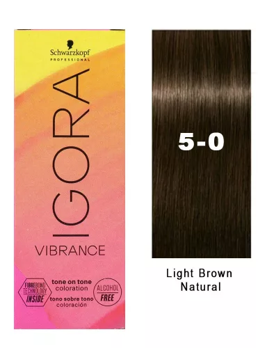 Igora Vibrance tartós hajszínező 60ml 5-0 világos barna natúr