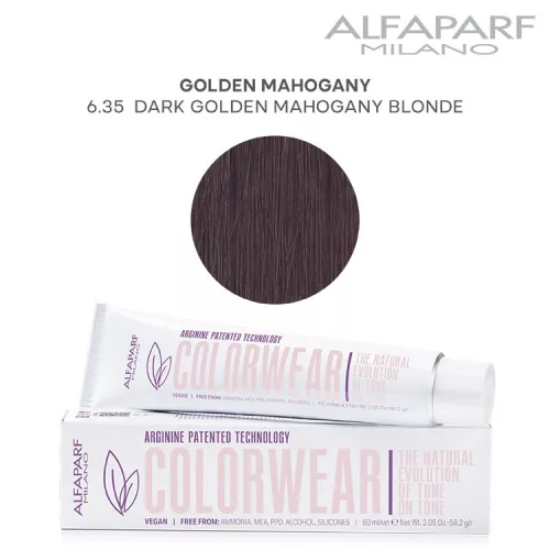 Alfaparf Colorwear hajszínező 60ml 6.35 sötét arany mahagóni szőke