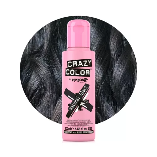 Crazy Color  hajszínező 100 ml 032 Natural Black