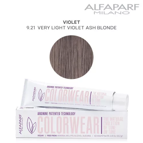 Alfaparf Colorwear hajszínező 60ml 9.21 nagyon világos viola hamvas szőke