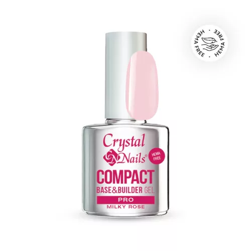 Crystal Nails Compact Pro Base&Builder - Milky Rose 13ml 118736