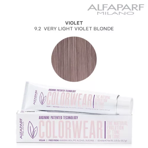 Alfaparf Colorwear hajszínező 60ml 9.2 nagyon világos viola szőke