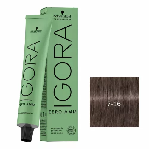 Igora Zero Amm ammóniamentes hajfesték 60 ml  7-16