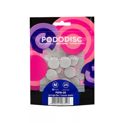 Staleks Pododisc öntapadó pedikűr habos csiszolókorong 25db-os M PDFB-20