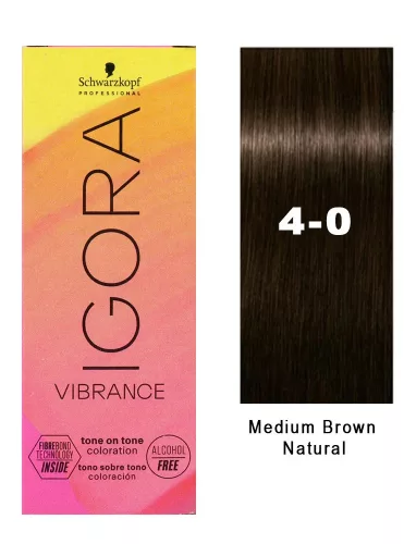 Igora Vibrance tartós hajszínező 60ml 4-0 közép barna natúr
