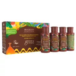   Brazilian Secrets Hair Bossa do Brasil - Vegán Keratinos Hajegyenesítő Csomag 4x100ml BS099