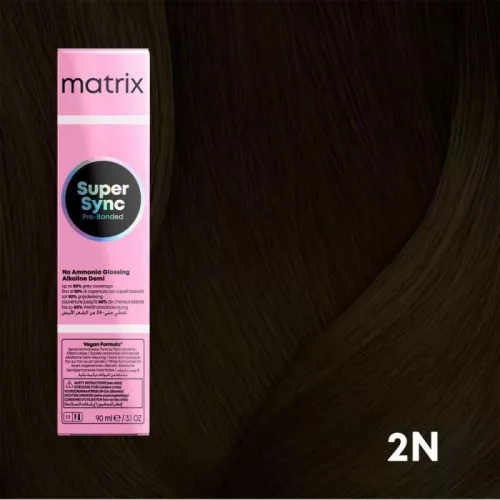 Matrix Super Sync ammóniamentes féltartós hajszínező 90ml  2N