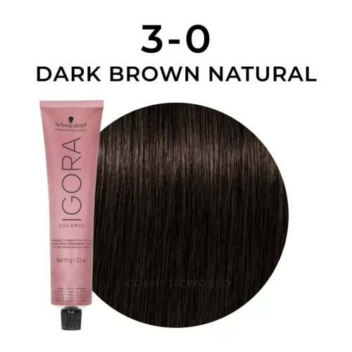 Igora Color10 hajfesték 60ml  3-0 Sötétbarna Natúr