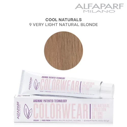 Alfaparf Colorwear hajszínező 60ml 9 nagyon világos természetes szőke