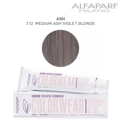   Alfaparf Colorwear hajszínező 60ml 7.12 közép hamvas viola szőke