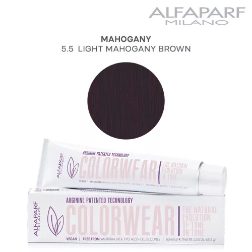 Alfaparf Colorwear hajszínező 60ml 5.5 világos mahagóni barna
