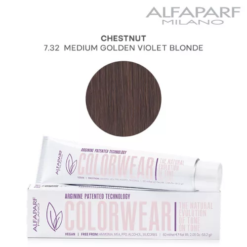 Alfaparf Colorwear hajszínező 60ml 7.32 közép arany viola szőke