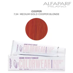   Alfaparf Colorwear hajszínező 60ml 7.34 közép arany réz szőke