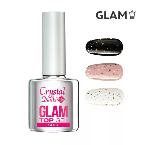  Crystal Nails Glam top gel 4ml - Gold 117135