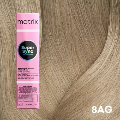 Matrix Super Sync ammóniamentes féltartós hajszínező 90ml 8AG