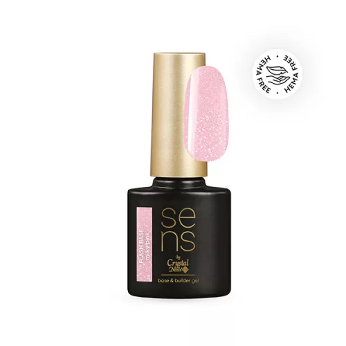 Crystal Nails SENS FLASH Hema Free Base gel - Milky Pink 10ml 118450