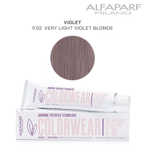 Alfaparf Colorwear hajszínező 60ml 9.02 nagon világos viola szőke