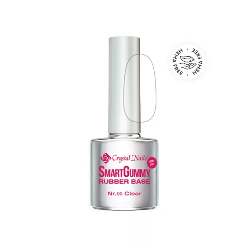 Crystal Nails SmartGummy HEMA Free Rubber base gel - Nr.0 Clear 8ml 118493