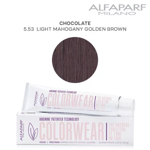 Alfaparf Colorwear hajszínező 60ml 5.53 világos mahagóni arany barna
