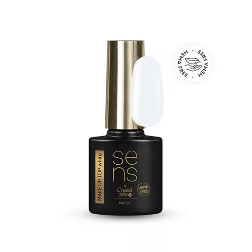 Crystal Nails SENS HEMA Free MAKE UP top gel - white 4ml 118712