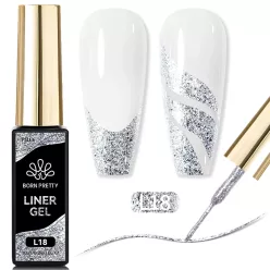 BORN PRETTY PRO Liner Gel 10 ml - L18 - ezüst