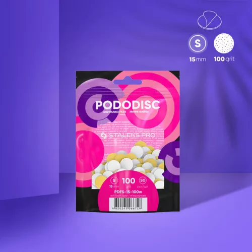 Staleks Pododisc öntapadó pedikűr csiszolókorong 50db-os S 100 szemcseméret PDFS-15-100w