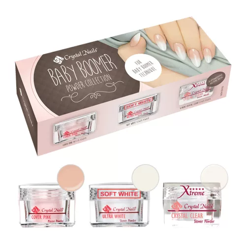 Crystal Nails Baby Boomer porcelán készlet - 3x25ml (17g) 6993