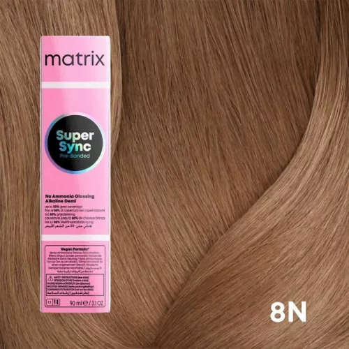 Matrix Super Sync ammóniamentes féltartós hajszínező 90ml 8N