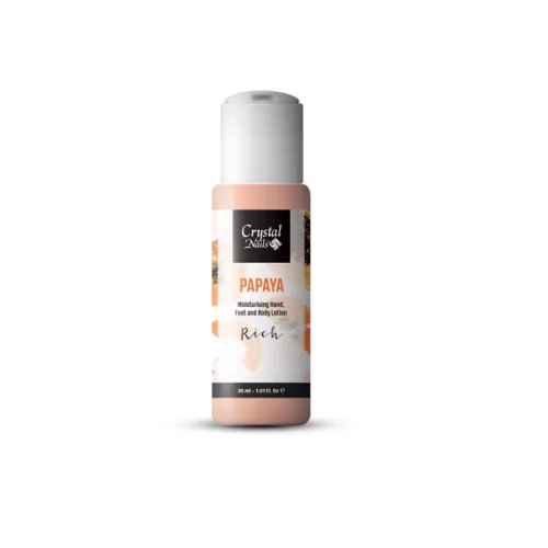Crystal Nails Moisturising Hand, Foot and Body Lotion - Papaya Lotion - Rich 30ml - Limitált! 116037