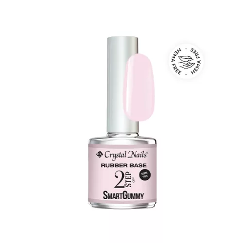 Crystal Nails 2S SmartGummy HEMA Free Rubber base gel - Nr14 Milky Rose 8ml