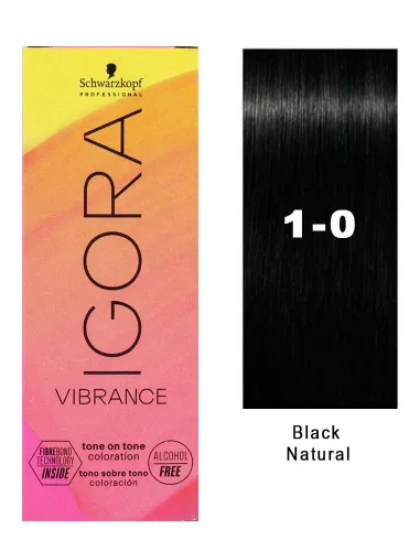 Igora Vibrance tartós hajszínező 60ml 1-0 Fekete Természetes