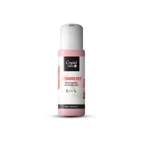 Crystal Nails Moisturising Hand, Foot and Body Lotion - Strawberry Lotion - Rich 30ml 116121