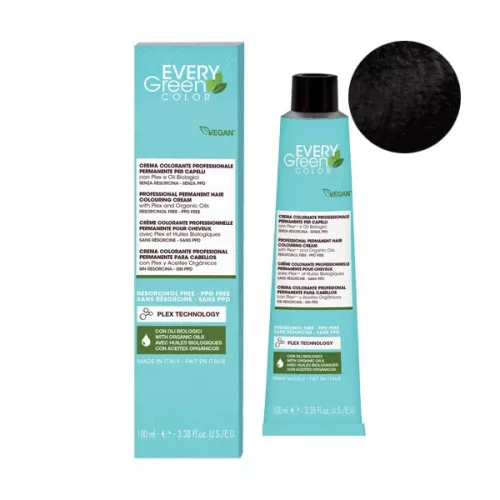 Everygreen Color hajfesték 100ml 1.0 fekete