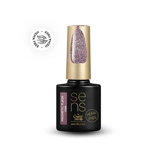 Crystal Nails SENS HEMA FREE 3G polish - Magnetic Flash rose 4ml 118318