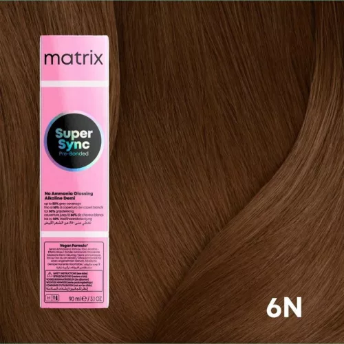 Matrix Super Sync ammóniamentes féltartós hajszínező 90ml 6N