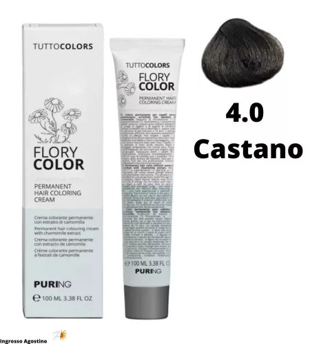 Puring Flory Color ammóniamentes hajfesték 100ml 4.0 gesztenye barna természetes