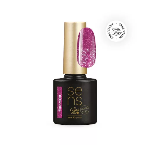 Crystal Nails SENS HEMA FREE 3G polish - Flash Holo Violet 4ml 118619