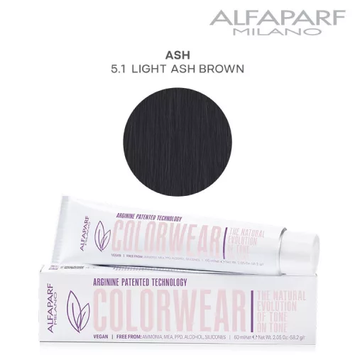 Alfaparf Colorwear hajszínező 60ml 5.1 világos hamvas barna