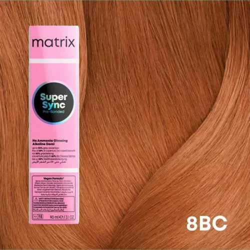 Matrix Super Sync ammóniamentes féltartós hajszínező 90ml 8BC