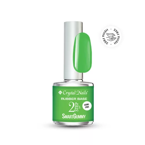 Crystal Nails  2S HEMA Free SmartGummy Rubber base gel - Nr31 Lime Green 8ml 119042