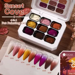 BORN PRETTY 4in1 festőzselé paletta - No.L04 - Sunset Cove