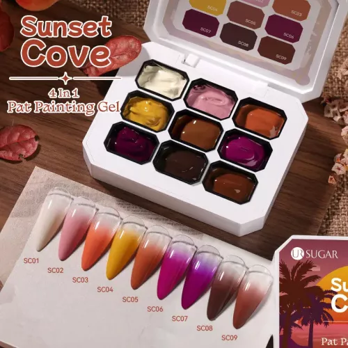 BORN PRETTY 4in1 festőzselé paletta - No.L04 - Sunset Cove