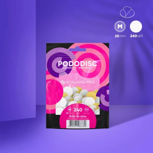 Staleks Pododisc öntapadó pedikűr csiszolókorong 50db-os M 240 szemcseméret PDFS-20-240w