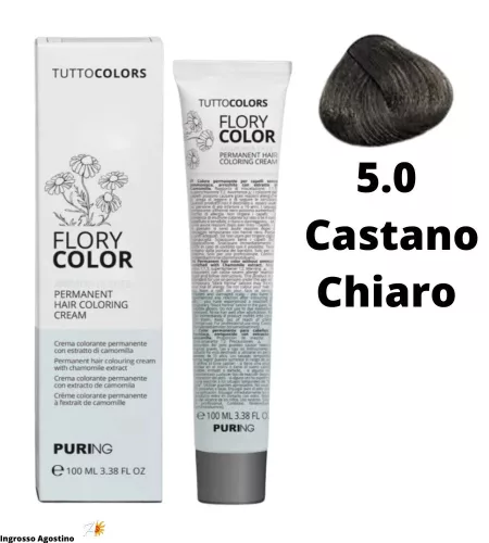 Puring Flory Color ammóniamentes hajfesték 100ml 5.0 világos barna