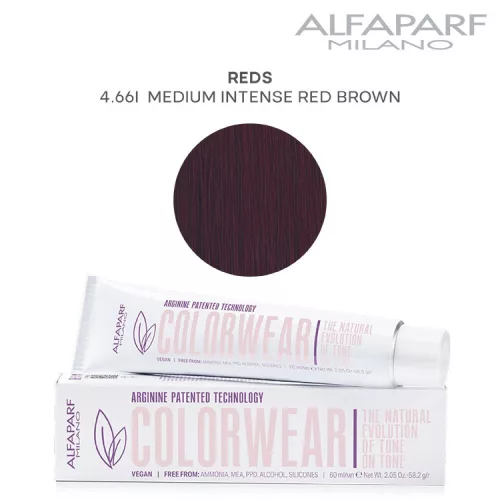 Alfaparf Colorwear hajszínező 60ml 4.66I közép intenzív vörös barna