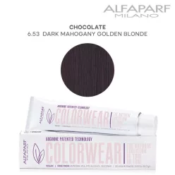   Alfaparf Colorwear hajszínező 60ml 6.53 sötét mahagóni arany szőke